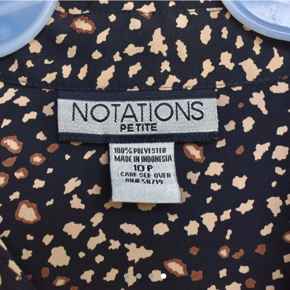 Notations Patterned Button Up - Picture 4 of 4